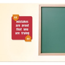 Вінілова наклейка в кабінет англійської мови: mistakes are proof that you are trying