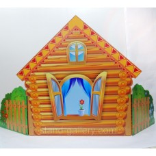Декорація для дитячого театру: дерев'яна хата