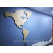 Світова вивіска для оформлення стін офісу - карта світу