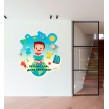 Вінілові наклейки на стіни для початкової школи - оформлення коридорів нуш