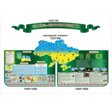 Державна символіка україни - стенди для школи в зеленому комплекті